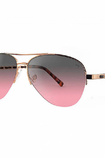 Ruby Rocks Metal 'new York' Aviator With Fabric Braid Detail Temple Ruby Rocks